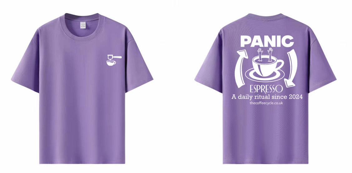 Panic Espresso T-shirt in purple