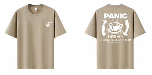 Panic Espresso T-shirt in sand