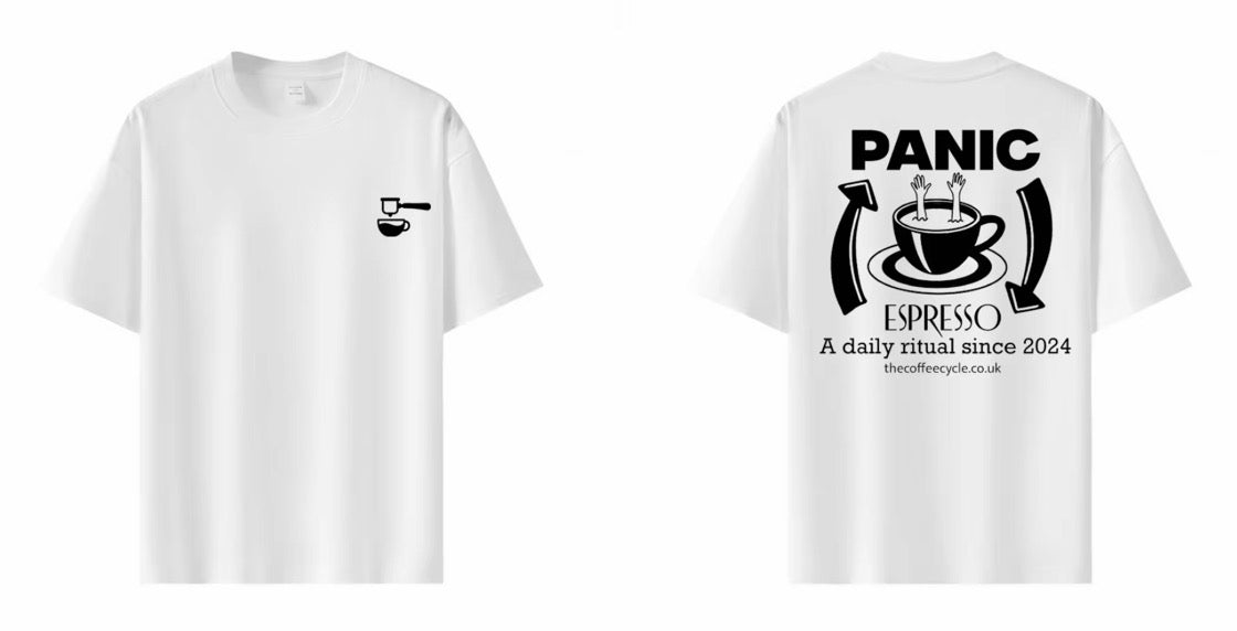 Panic Espresso T-shirt in white